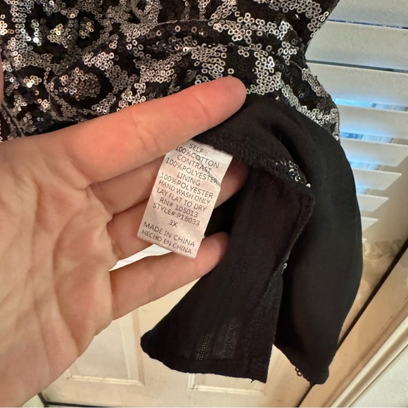 Savanna Jane Black and Silver Embroidered Blouse - Picture 6 of 7